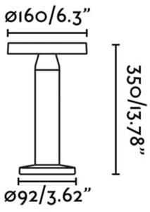 Solárna stolová LED lampa Cairo, čierna, plast, IP44, 21 cm, Čierna, Obývacia izba / jedáleň, Plast, Moderný, Stojacie svietidlo