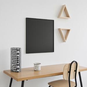Čierna magnetická popisná tabuľa PREMIUM v hliníkovom čiernom ráme 60x40 cm