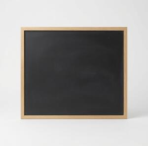 Čierna kriedová tabuľa v prírodnom drevenom ráme CLASSIC 60x40 cm
