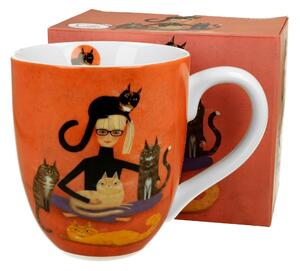Porcelánový hrnček XXL Cindy And Cats 1000 ml