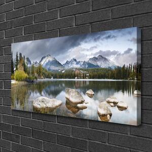 Obraz Canvas Jazero hory les príroda 100x50 cm