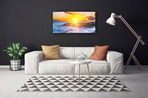 Obraz Canvas Západ slnka more pobrežie 100x50 cm