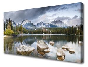 Obraz Canvas Jazero hory les príroda 125x50 cm