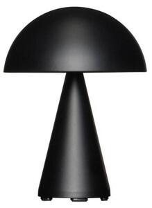 HÜBSCH stolová LED lampa Mush, čierna matná, výška 20 cm, Čierna, kov, Moderný