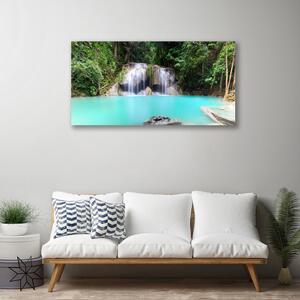 Obraz Canvas Vodopád jazero príroda 100x50 cm