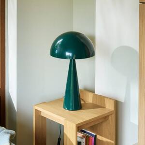 HÜBSCH stolová lampa Mush, tmavozelená, kov, výška 50 cm, Zelená, Spálňa, kov, Moderný