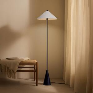 Stojacia lampa Lindby Norvik, výška 150 cm, čierna/sivá, kov, Čierna, Obývacia izba / jedáleň, kov, Moderný, Stojaca lampa
