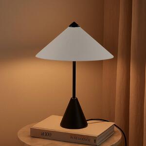 Lindby stolová lampa Norvik, výška 35 cm, čierna/sivá, kov, Čierna, Obývacia izba / jedáleň, kov, Moderný, Stojacie svietidlo