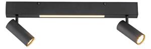 Schöner Wohnen 11793-18 - LED bodové svietidlo DANTE 2xGU10/10W+LED/7,2W čierna