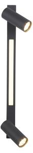 Schöner Wohnen 11793-18 - LED bodové svietidlo DANTE 2xGU10/10W+LED/7,2W čierna