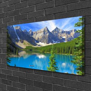 Obraz Canvas Jazero hora les príroda 100x50 cm
