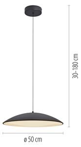 Schöner Wohnen 14607-18-LED stmievateľný luster na lanku LENTE LED/23W/230V priemer 50 cm čierna