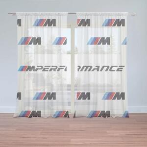 Sablio Záclony MPERFORMANCE biely vzor: 2ks 150x250cm