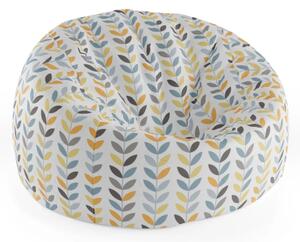 Sablio Sedací vak Cocoon Farebné lístky - 75 x 45 x 35 cm