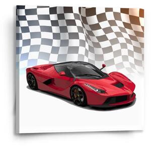 Sablio Obraz Ferrari Závodná vlajka - 50x50 cm