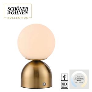 Schöner Wohnen 19218-12 - stolová stmievateľná LED lampa RUDI LED/1,2W/5V zlatá