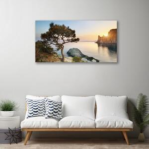 Obraz Canvas Jazero strom príroda 100x50 cm