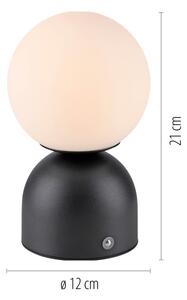 Schöner Wohnen 19218-18 - LED stmievateľná stolná lampa RUDI LED/1,2W/5V čierna