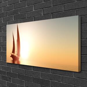 Obraz Canvas Loďka more slnko krajina 100x50 cm