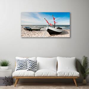 Obraz Canvas Loďka pláž príroda 100x50 cm