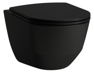 Závesné WC Laufen Pro horizontálny odtok 53x36x34,5 cm čierna matná H8209640000001