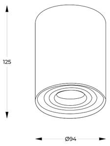 Zuma Line 89201-N - LED RGBW stmievateľné bodové svietidlo RONDOO 1xGU10/4,8W/230V čierne + diaľkové ovládanie