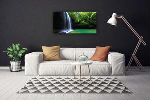 Obraz Canvas Vodopád príroda les jazero 100x50 cm