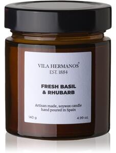 Vila Hermanos Apothecary Fresh Basil & Rhubarb vonná sviečka 150 g