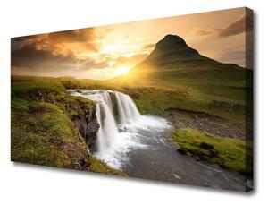 Obraz Canvas Hory vodopád príroda 100x50 cm