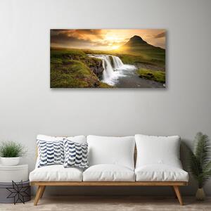 Obraz Canvas Hory vodopád príroda 100x50 cm