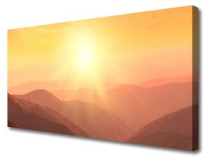 Obraz Canvas Slnko hory príroda 100x50 cm