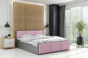 BMS GROUP Čalúnená posteľ PANAMA XT 120x200cm výklopná grafit - ružová