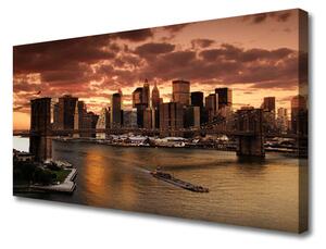 Obraz Canvas Mesto brooklynský most 100x50 cm
