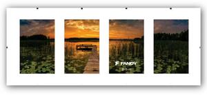 FANDY Rám clip plexi gallery 4x10x15 biely