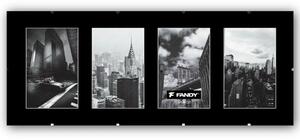 FANDY Rám clip plexi gallery 4x10x15 čierny