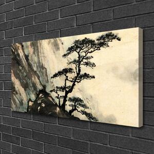 Obraz Canvas Maľovaný strom umenie 100x50 cm
