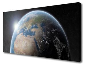 Obraz Canvas Planéta zem vesmír 125x50 cm