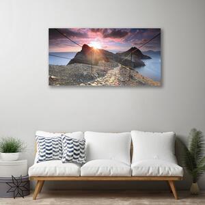 Obraz Canvas Hory chodník útes západ 100x50 cm