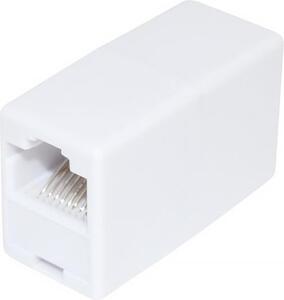 Spojka zásuvka RJ45-RJ45 zásuvka TT1-1 biela