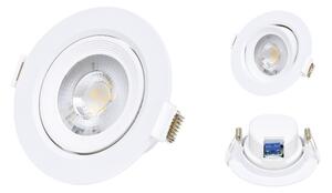 LED kruhové zapustené svietidlo výklopné 5W, teplá biela (LED-DLR-5W/2700)