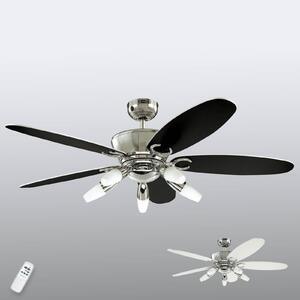 Stropný ventilátor so svetlom Arius s diaľkovým ovládaním – Westinghouse Westinghouse, Arius, Čierna, Obývacia izba, Kov, Moderný