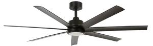 Stropný ventilátor Atlanta so svetlom, čierny, tichý – Beacon Beacon Lighting, Atlanta, stmievateľné, Čierna, Obývacia izba, Plast, Moderný