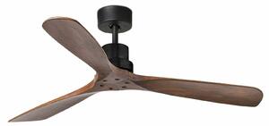 Stropný ventilátor Lantau, Ø 132 cm, diaľkové ovládanie, orech/čierna FARO BARCELONA, Lantau, Drevo, Obývacia izba, Drevo, Moderný