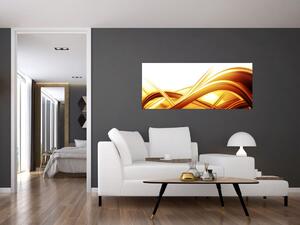 Obraz - Žltá abstrakcia (120x50 cm)