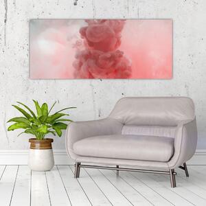 Obraz červeného dymu (120x50 cm)