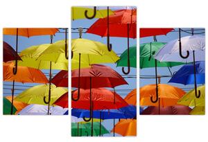 Obraz farebných dáždnikov (90x60 cm)