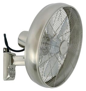 Nástenný ventilátor Breeze, chrómová farba/číry, Ø 41 cm – Beacon Beacon Lighting, Breeze, Metalická, Obývacia izba, Plast