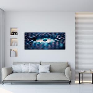 Obraz - Modré guličky (120x50 cm)