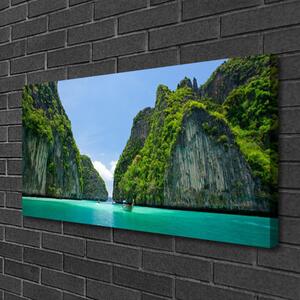 Obraz Canvas Hora voda záliv krajina 100x50 cm