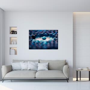 Obraz - Modré guličky (90x60 cm)